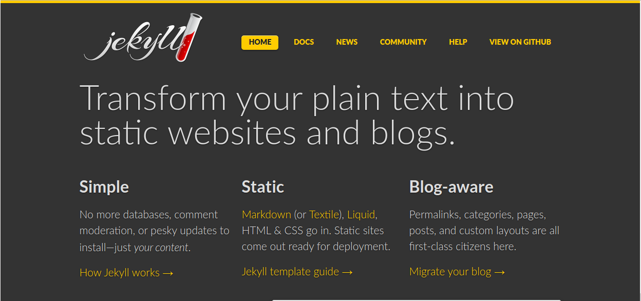 webpage jekyll